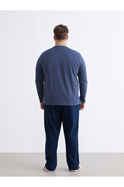 LC Waikiki Peak Yeni Sezon Büyük Beden Standart Kalıp Erkek Pijama Takımı