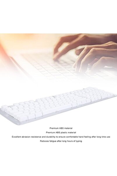 Jectse Arabic 112-Key Backlit ABS Keyboard Keycaps, White (Compatible with 61/64/68/84/87/96/98/100/104/108