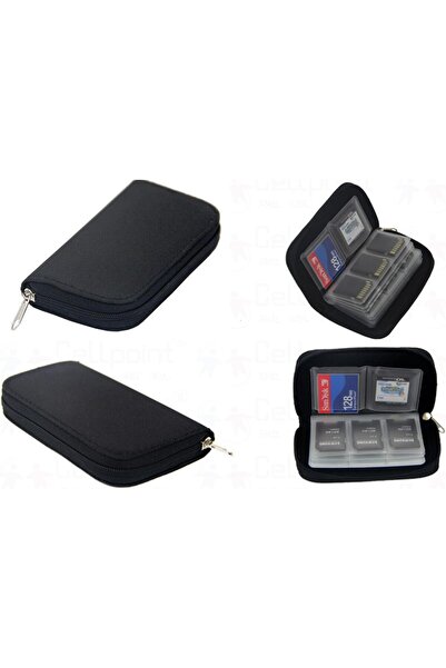 Generic Memory Card Case (Black Nylon) - Fits up to 22 SD/SDHC/Micro/Mini and 4 CF - 22 Slots