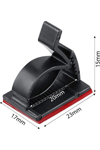 Generic 50-Pack Self-Adhesive Cable Clips - Adjustable Wire Organizers - Black