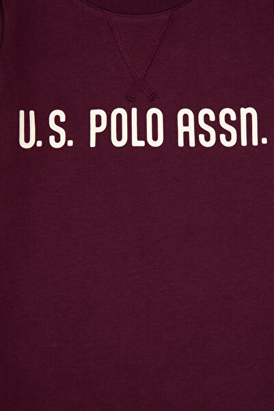 U.S. Polo Assn. Boy's Burgundy Crew Neck Sweatshirt 50314939-Vr177