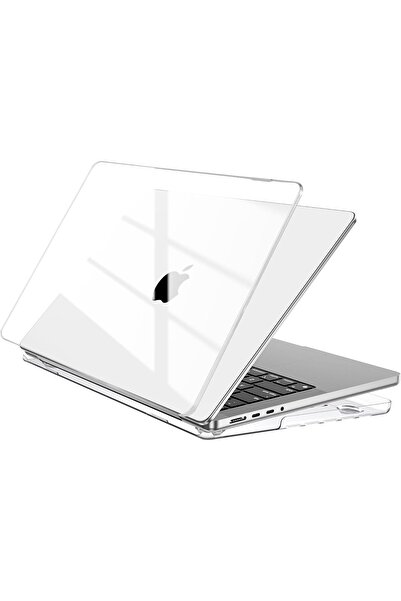 EooCoo حافظة صلبة متوافقة مع ماك بوك برو مقاس 14 بوصة (2021-2024) - شفافة