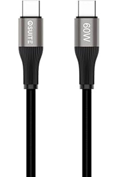 iOsuite USB-C to USB-C Cable 1.2m, 60W Fast Charging, Braided Nylon, Aluminum Alloy Shell -