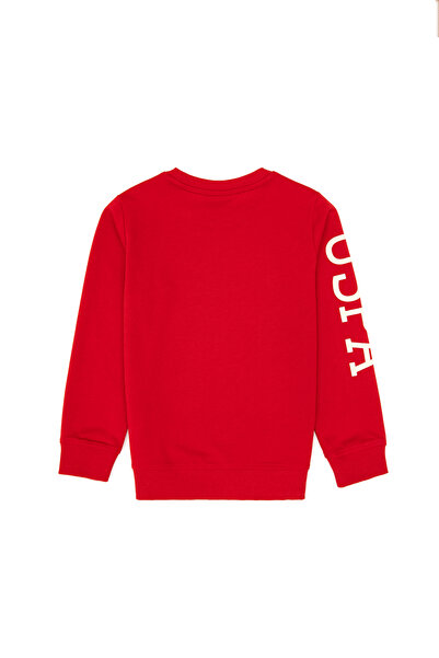 U.S. Polo Assn. Erkek Çocuk Kırmızı Basic Bisiklet Yaka Sweatshirt 50313831-VR171