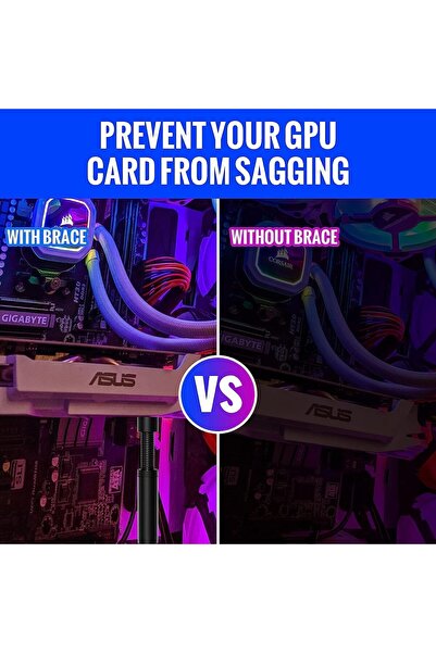 XICEN GPU Support Bracket - Adjustable Anti-Sag Graphics Card Holder with Magnet & Rubber Pad