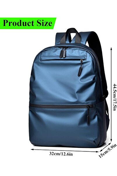 Qiccijoo Laptop Backpack for Men or Women - Water Resistant, Fits 15.6-inch