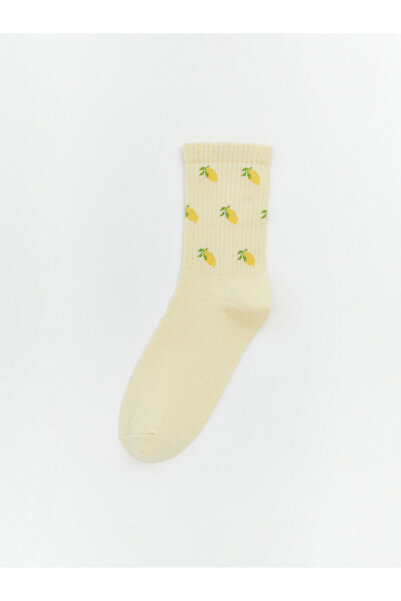 LC Waikiki جوارب نسائية من ليمون مطبوع