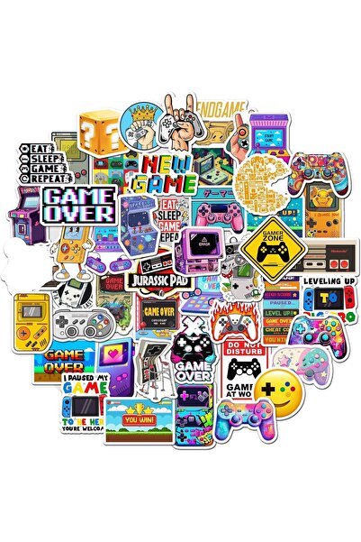 Other ملصقات ألعاب فيديو مقاومة للماء من الفينيل، ٥٠ قطعة، للزجاجات والهواتف ...