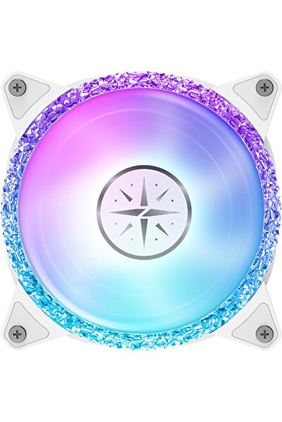 EACAM 120mm ARGB Computer Cooling Fan, Hydraulic Bearing, 900-1800 RPM, 4-Pin