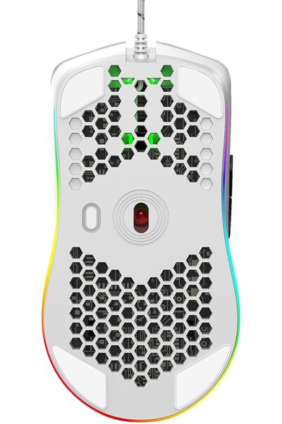 Generic Wired USB RGB Gaming Mouse J900 — Ergonomic Design, 6 Adjustable DPI Levels (up to 6400 DPI), Whit