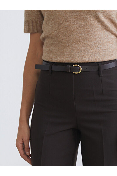 LC Waikiki Wide Leg Women's Pleated Pants with Belt