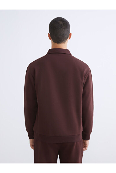 LC Waikiki Ανδρικό χοντρό φούτερ Polo Neck με τύπωμα