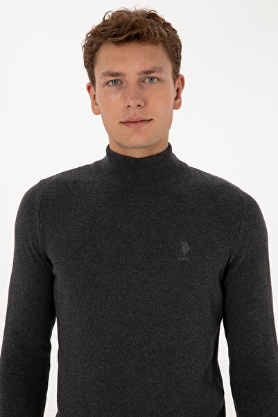 U.S. Polo Assn. Men's Anthracite Melange Basic Sweater 50307783-Vr081