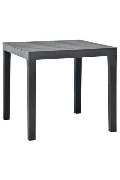 vidaxl Garden Table Anthracite 78x78x72 cm Plastic