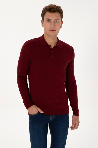 U.S. Polo Assn. Men's Burgundy Basic Sweater 50307799-Vr014