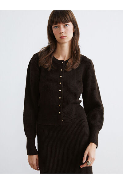 LC Waikiki New Season Crew Neck Women's Knitwear Cardigan