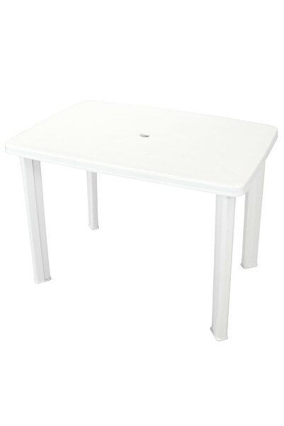 vidaxl Garden Table White 101x68x72 cm Plastic