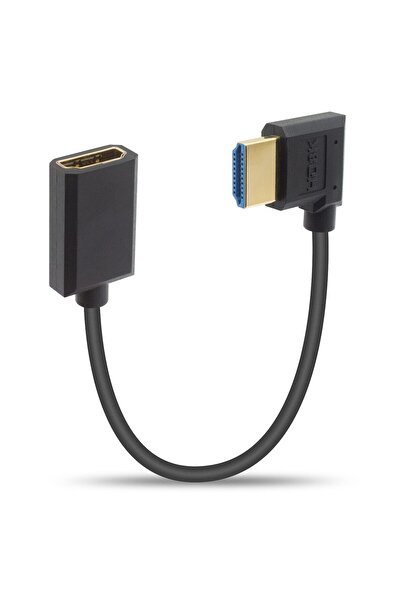 Duttek كابل تمديد HDMI 2.1 بزاوية قائمة 90 درجة (ذكر إلى أنثى)، 48 جيجابت في ...
