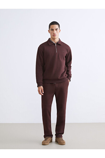 LC Waikiki Ανδρικό χοντρό φούτερ Polo Neck με τύπωμα