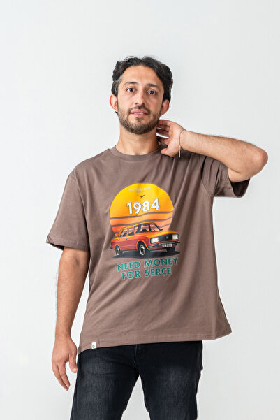 Broco Unisex Serçe Oversize Kalıp T-shirt