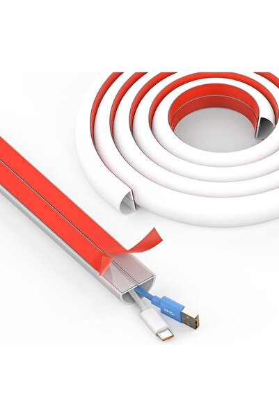 AZONEE Self-Adhesive Wall Cord Cover Cable Management Set PVC 3m