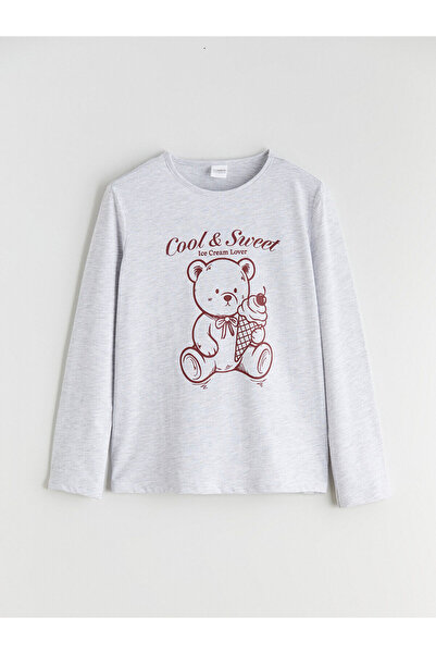 LC Waikiki Vizyon New Season Crew Neck Girls' Pajama Set