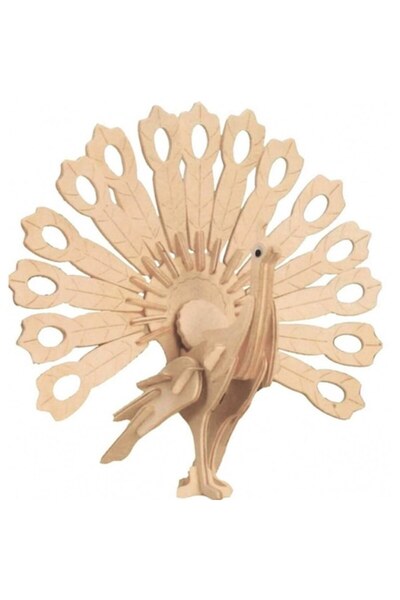 OEM 3D Wooden Peacock Puzzle