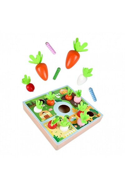OEM Educational wooden toy - Enchanted Garden magnetic tree with vegetables, 22.5x22.5x9 cm