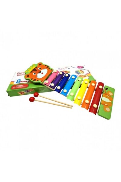 OEM Colorful Wooden Xylophone, 8 Musical Notes, Cheerful Animal Design