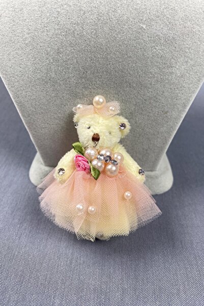 Hayalperest boncuk Tüllü Taşlı İncili Süslü Ayıcık