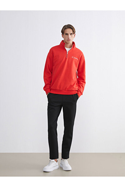 LC Waikiki Vizyon New Season Mock Neck Atatürk Themed Men's Thick Sweatshirt