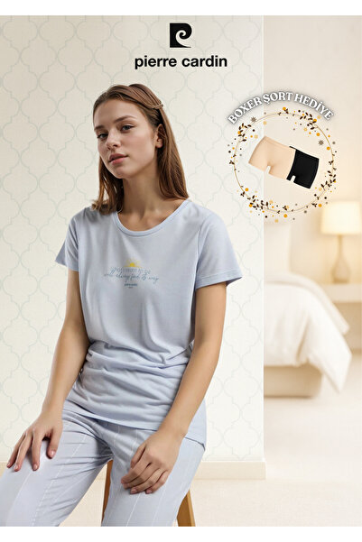 Pierre Cardin Îmbrăcăminte pentru femei Set de pijamale cu mâneci scurte (cadou pantaloni scurți modal)