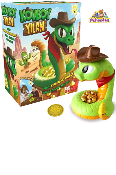 Pshoplay Cowboy Snake Game – Motion Sensor, Rattle Tail, and Golden Ball Gathering Race (Ages 4+)
