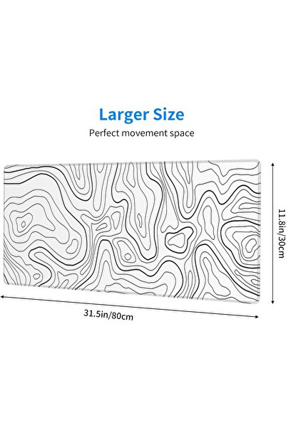 Generic Large Extended Gaming Mouse Pad 80×30 cm, Non-Slip 2mm Thick Stitched Edge