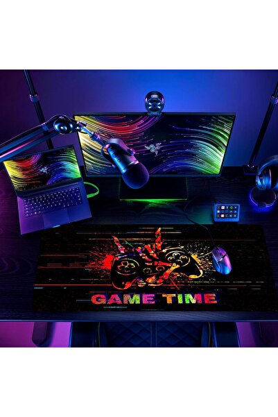 KASTWAVE Large Extended Gaming Mouse Pad, Washable Non-Slip Rubber Base, Stitched Edges, 31.5 x 11.8