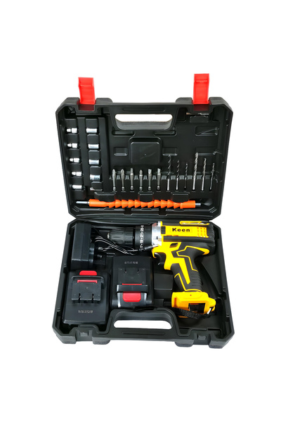 Keen 26V Cordless Drill Driver Kit OS-202-1 with Bits, Battery & Flexible Shaft