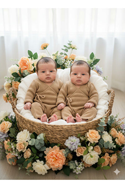 Nimini Kids Long Sleeve Knitwear Unisex Soft Baby Romper (Size 3-9) with Rope Detail (Without Booties)