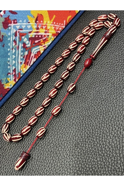 sitre Kalem İşçilikli Sıkma Kehribar Tesbih