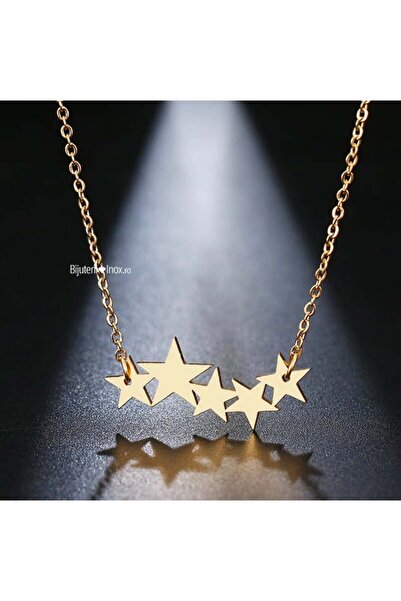 KEVSA Jewelry Colier din oțel inoxidabil „Stele norocoase” – LPD668