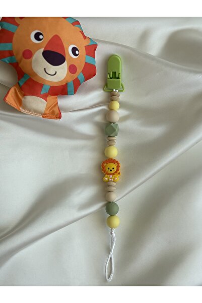 Puffybaby Aslan Figürlü Bebek Emzik Askısı