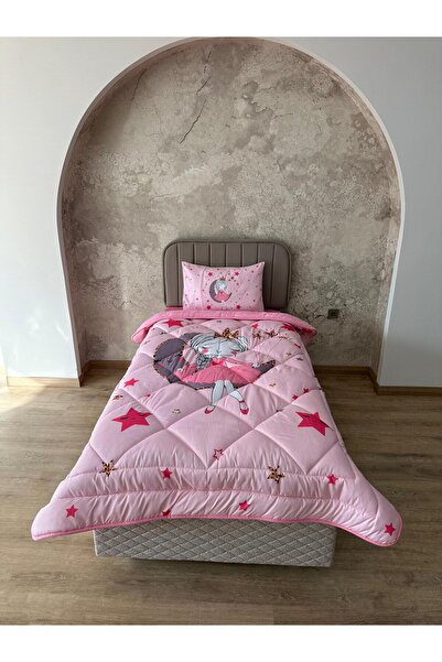 adenkahome طقم نوم ويلسوفت مفرد ذو وجهين بنقشة فتاة جالسة على القمر