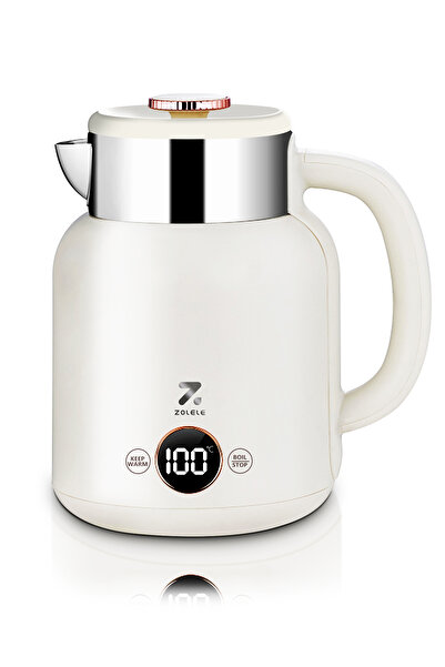 ZOLELE غلاية من الفولاذ المقاوم للصدأ سعة 1.5 لتر وقوة 2200 وات مع إيقاف تشغي...