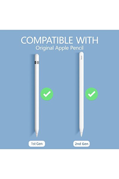 GAYA رؤوس استبدال قلم Apple من Jehamint (8 قطع) لجهاز iPad - بلاستيك ومعدن