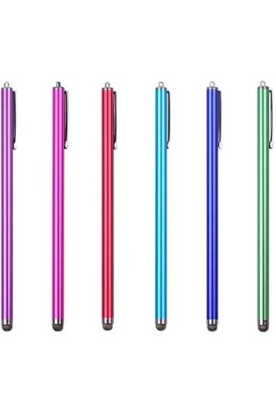 HALAMODO 6-Piece Universal Stylus Pens For Touchscreens Cellphone Tablet Multicolour