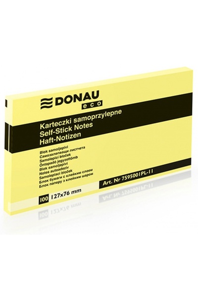 Other Caiet autoadeziv Donau 76x127mm /100 coli/ Galben 7595001PL-11
