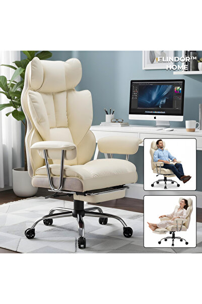 Elindor Scaun de birou ergonomic, design contemporan, cu spătar, 52 x 60 x 12...