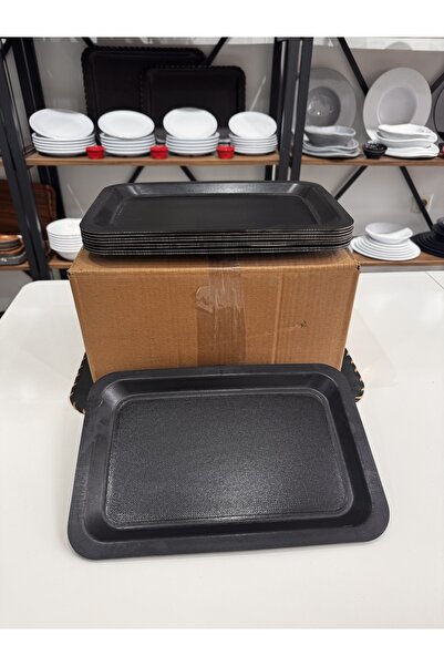 BARITCIOGLU Wooden Non-Slip Tray 10 Pieces 30 X 20 cm