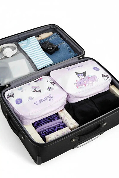 SANRIO Lisanslı Seyahat Çantası (2 Adet) - Kuromi