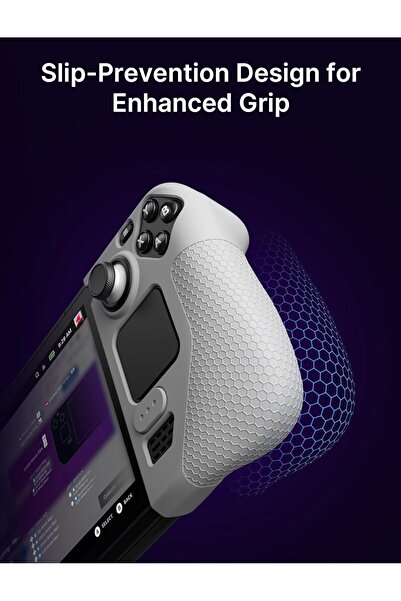 jsaux Silicone Protective Grip Case for Steam Deck (Left & Right) - Gray GP0016