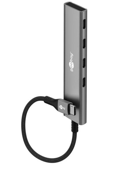 Other Goobay 76564 Concentrator subțire cu 4 porturi USB, USB-C™ și USB-C™, 5 Gbit/s, szary